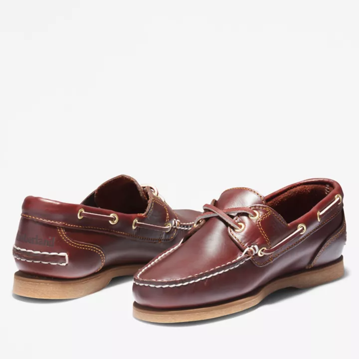 Chaussure bateau classique pour femme en marron