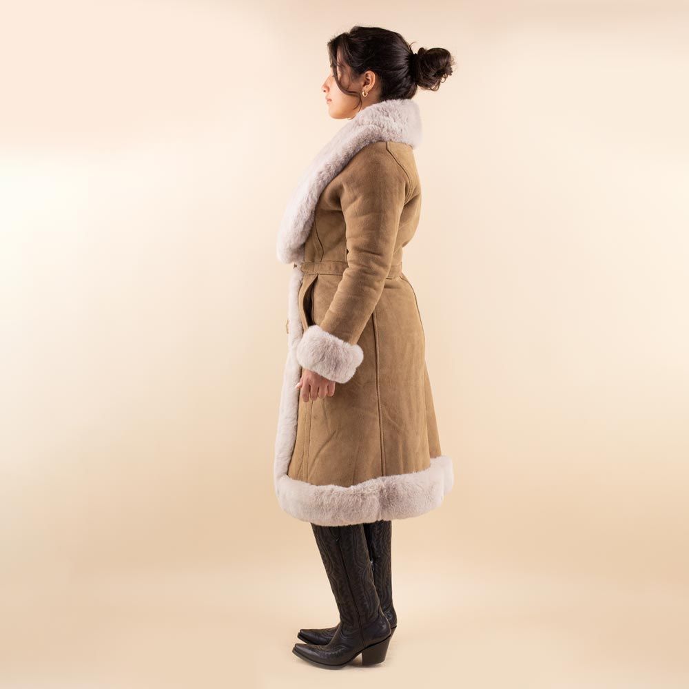 Afghan coat Razia bruin