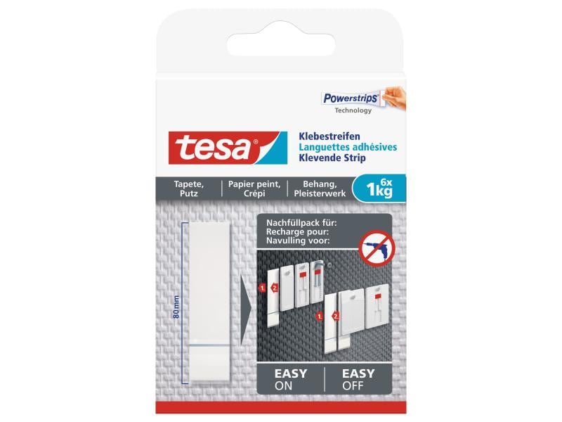 tesa Klebestreifen 1 kg für Tapeten   Putz 6 Stück