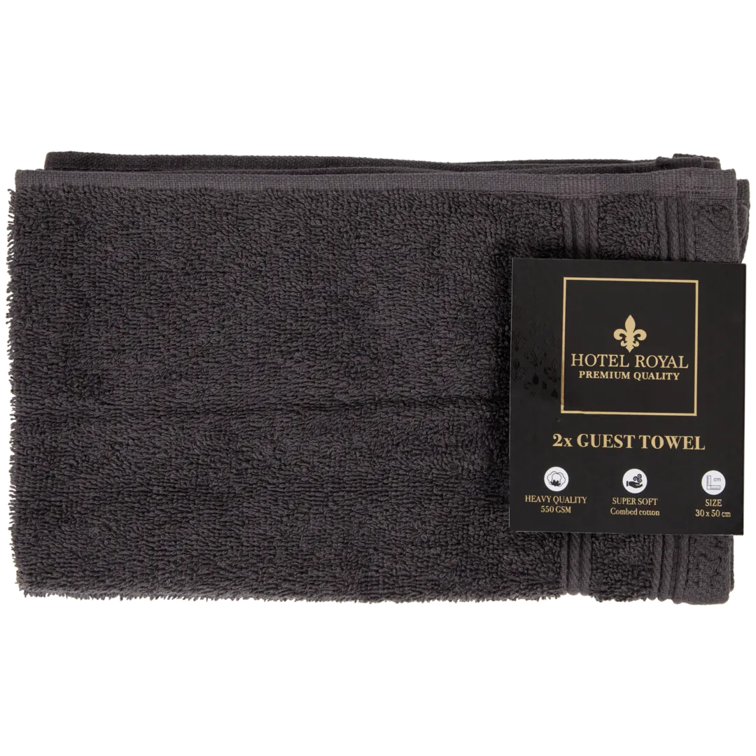 Serviettes d'invités Hotel Royal Anthracite