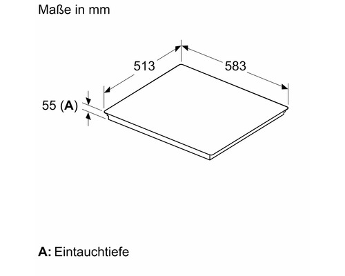 Bosch inductiekookplaat met frame, 58,3 x 51,3 cm, 4 inductiekookzones, PXX645HC1E
