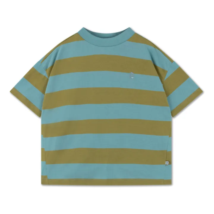 Repose AMS T-Shirt Coton Bio Rayé | Bleu