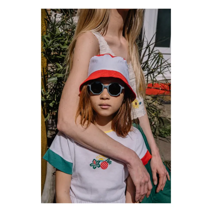 YEYE Lunettes de Soleil Tricolore | Bleu gris