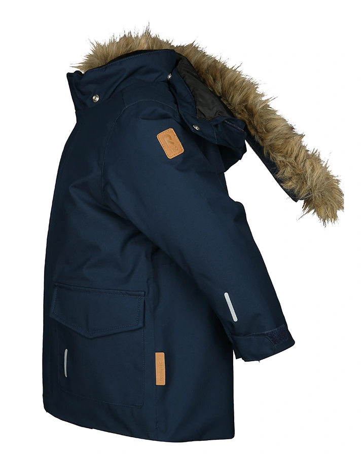 Reimatec® Winterjacke MUTKA mit Kunstfellbesatz in navy