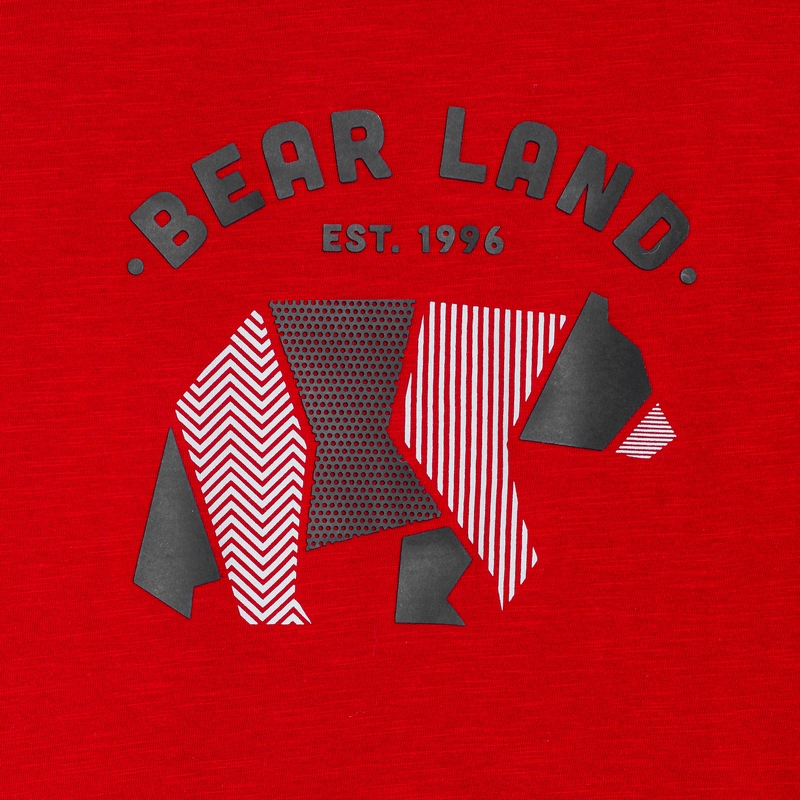 T-shirt manches longues motif ours rouge garçon