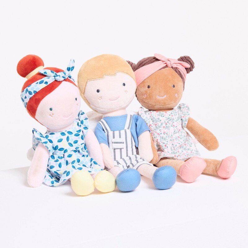 Poupée fille velours bébé naissance Vert