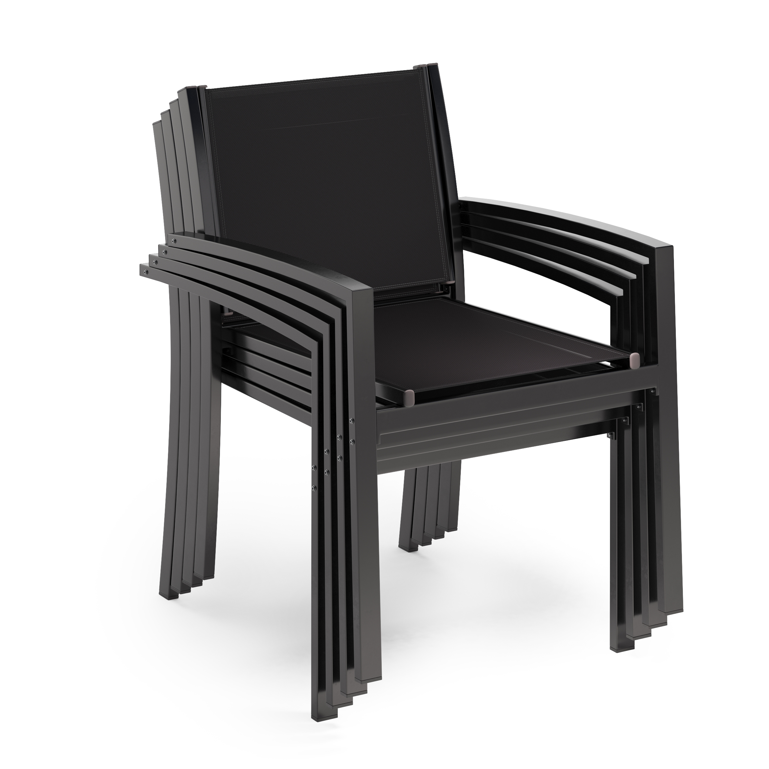 Gartenstuhl 4er Set anthrazit