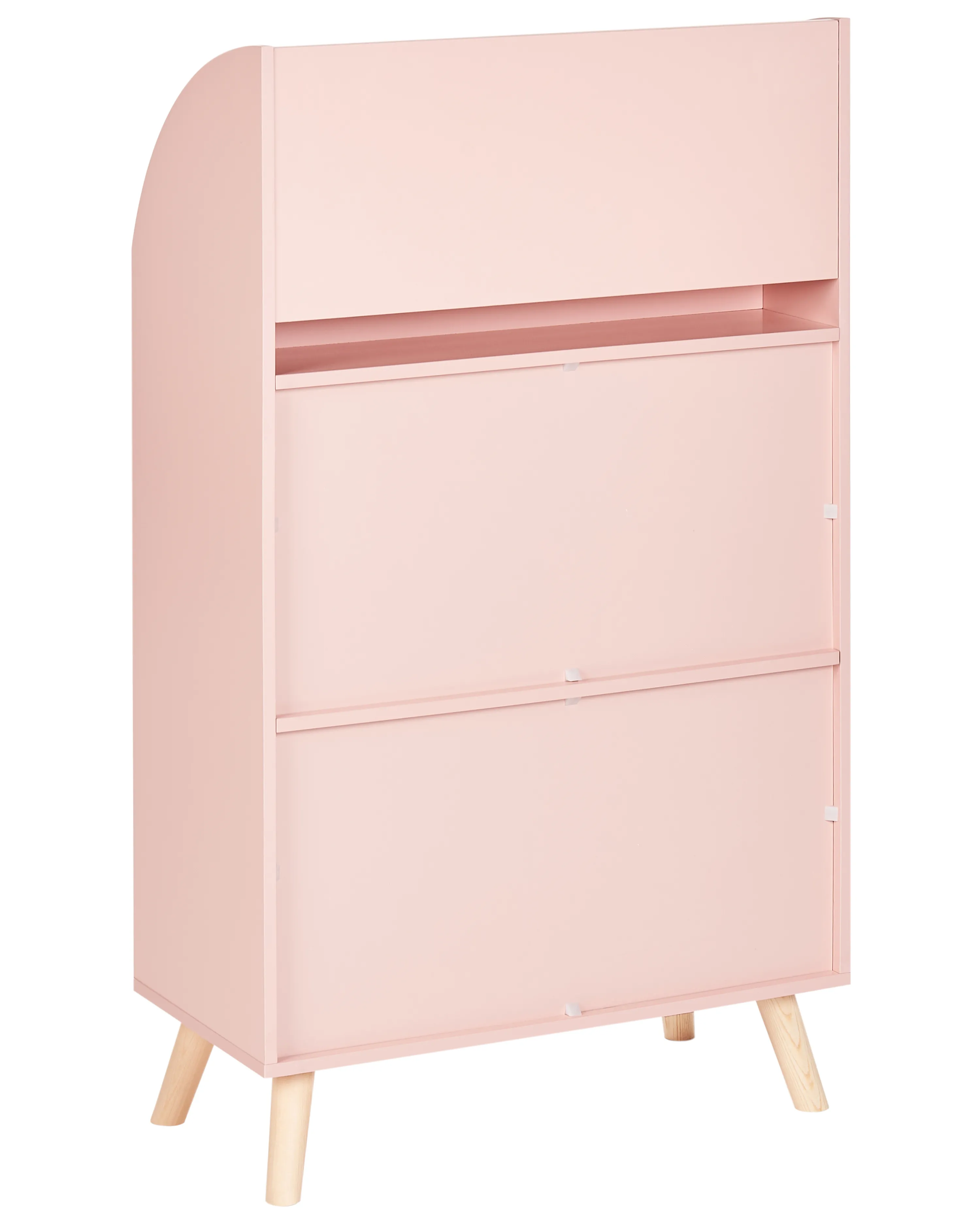 Boekenkast met 3 planken LILOET 102 cm Pastelroze