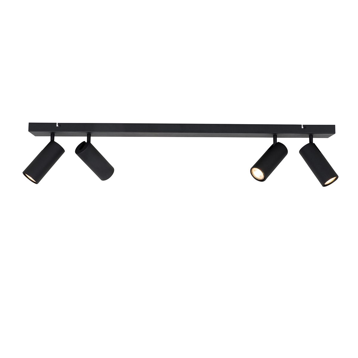 Smart plafondspot zwart 4-lichts verstelbaar incl. 4 Wifi GU10 50mm - Renna