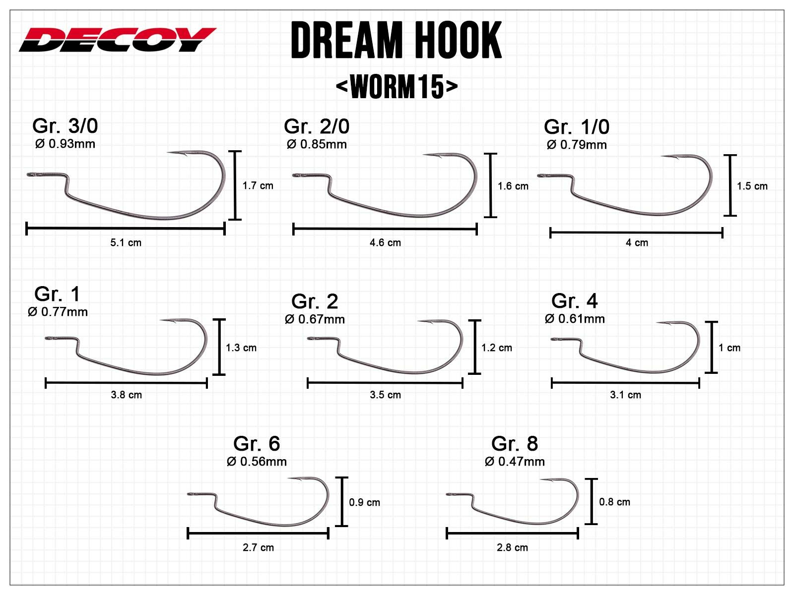 Dream Hook Worm15 - Gr. 2/0