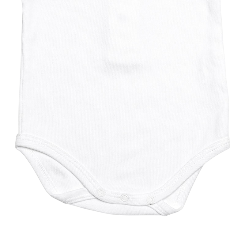 Langarmbody weiss mit Stickerei-Kragen beige, braun