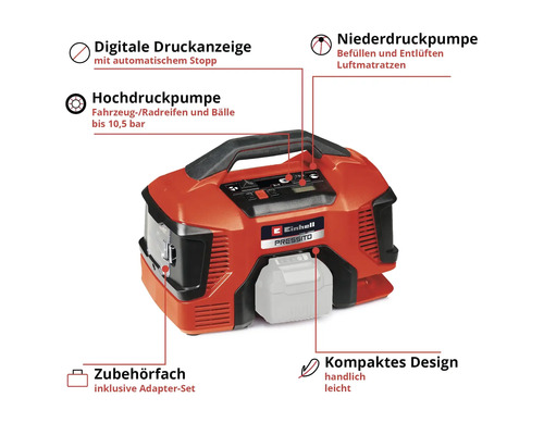 Einhell Power X-Change PRESSITO 18/21 accucompressor, zonder accu en lader