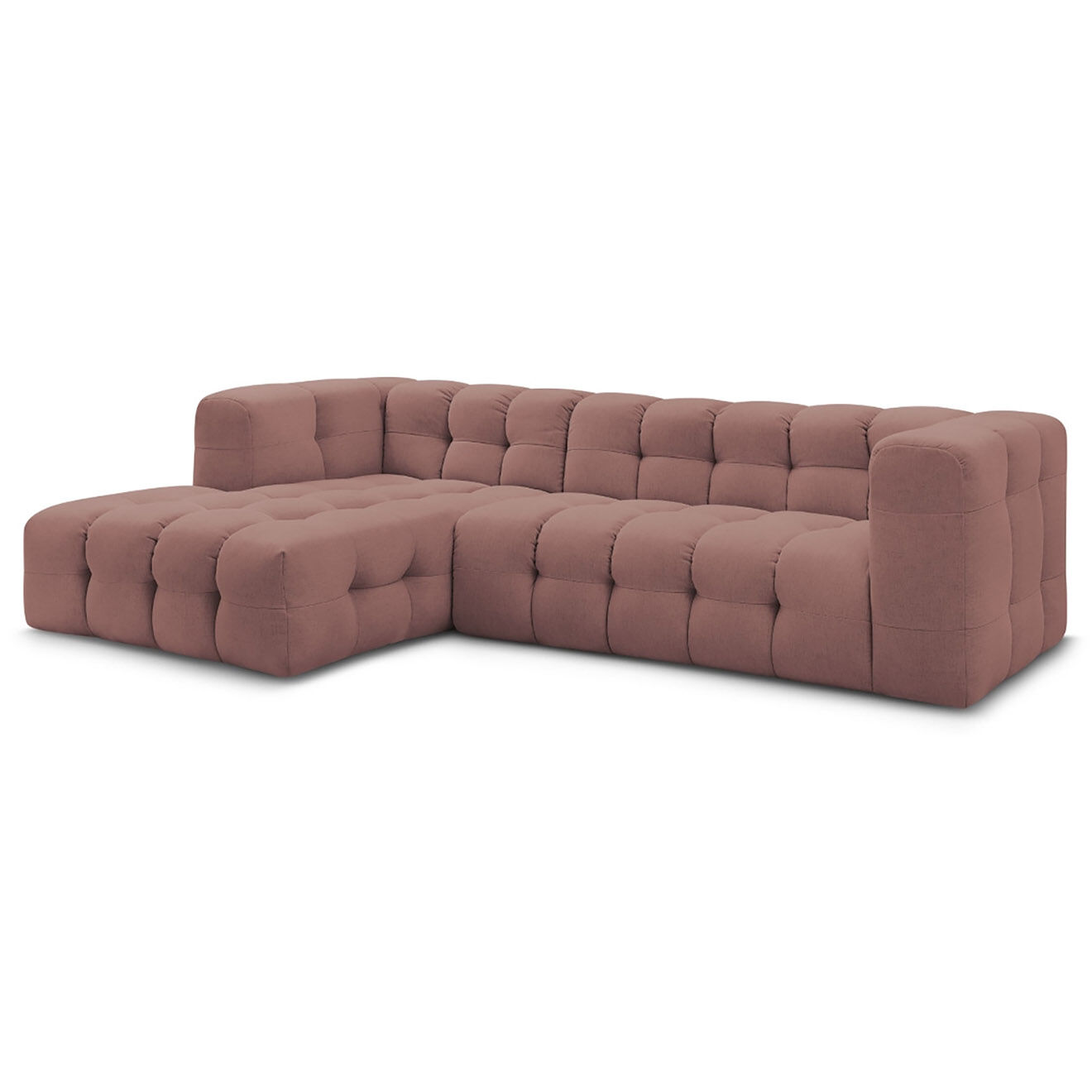 Bobochic Canapé d'angle gauche cloud rose - 288x184x75 cm