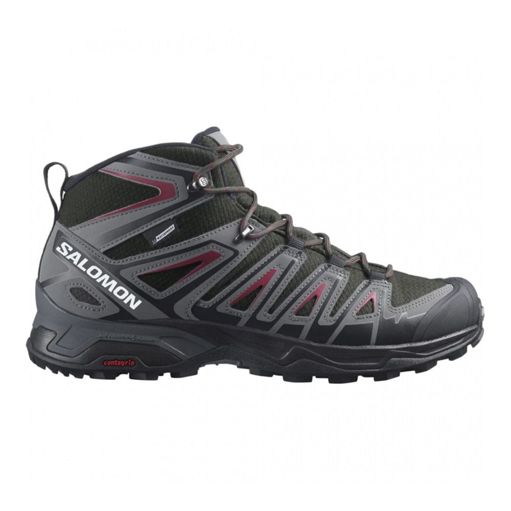 Salomon X ULTRA PIONEER GTX - Chaussures randonné Homme peat/quiet shade/biking red