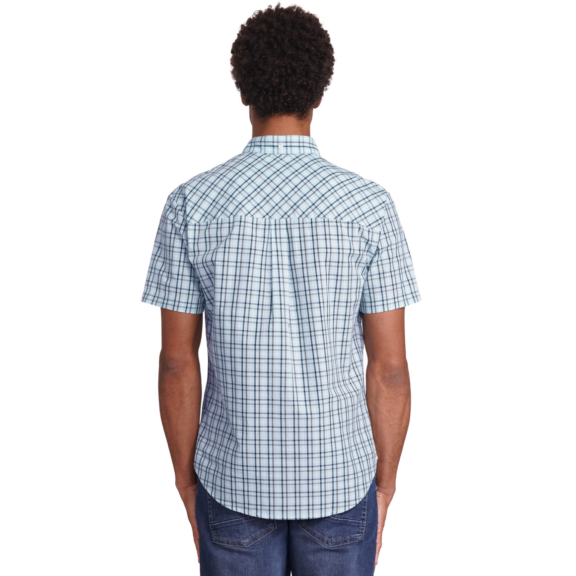 VanVaan Herren Hemd mit Karo-Muster hellblau