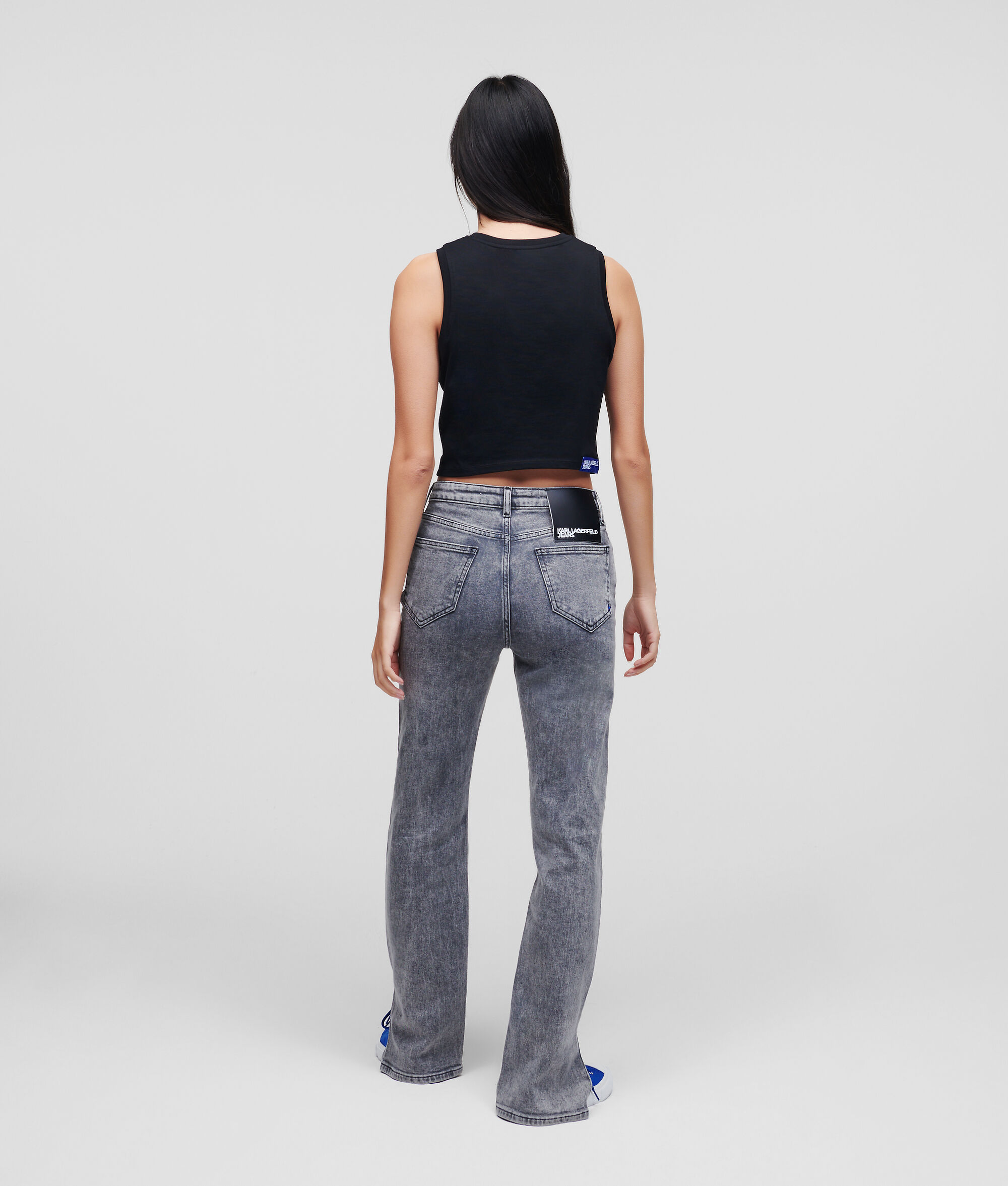 JEAN DROIT KLJ TAILLE HAUTE AVEC BAS FENDU