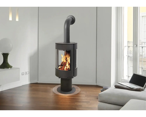Frankrijk Turbo Serena 8 stalen zwarte houtkachel, 8 kW