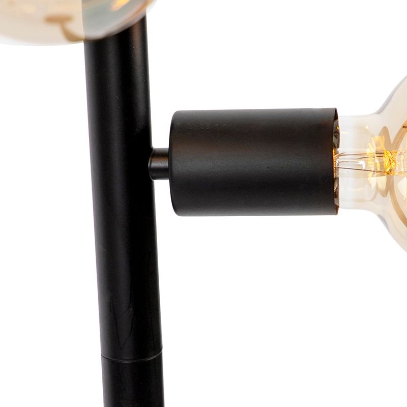 Moderne vloerlamp zwart 5-lichts - Facil