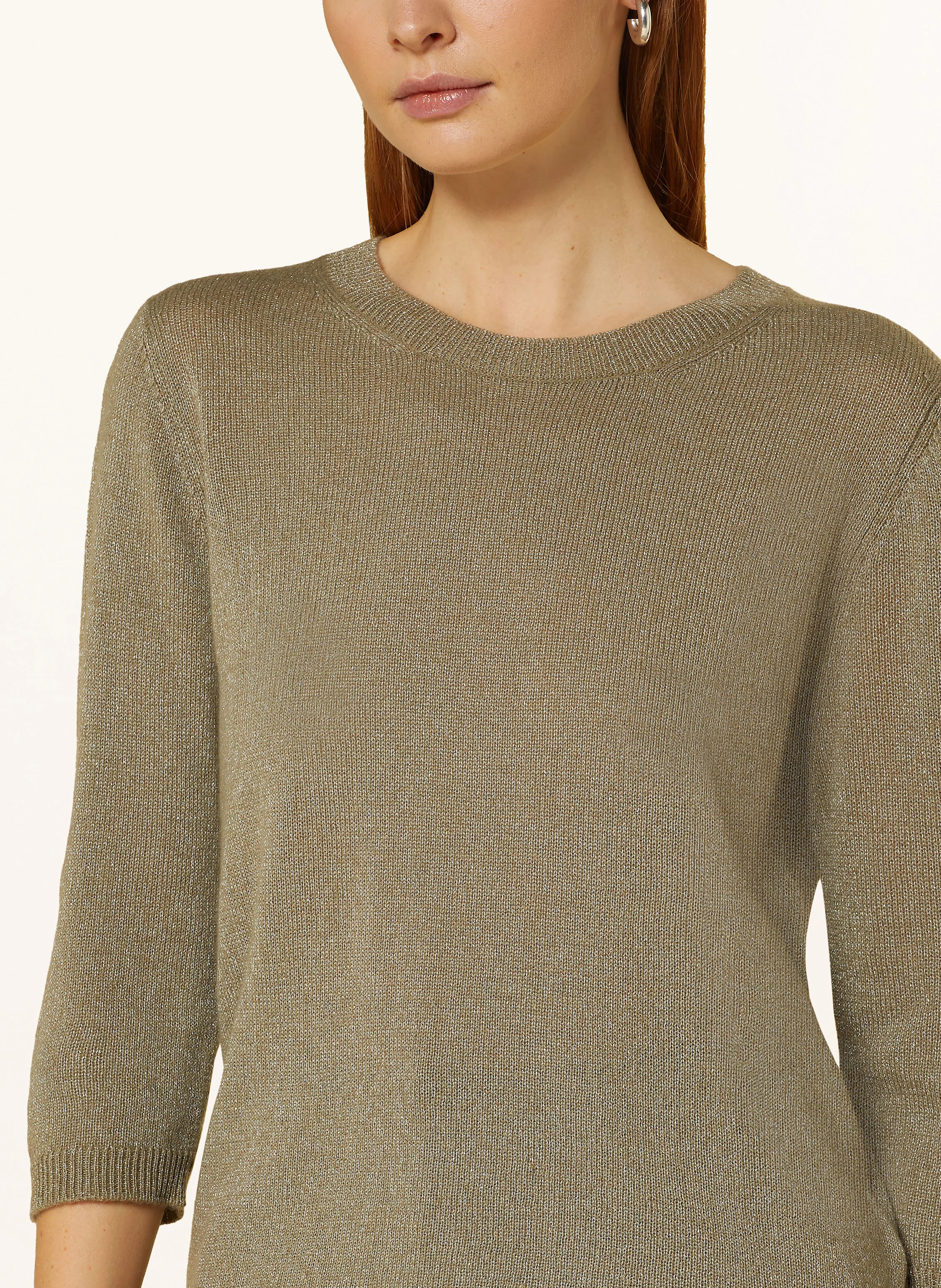 darling harbour Cashmere-Pullover mit Glitzergarn