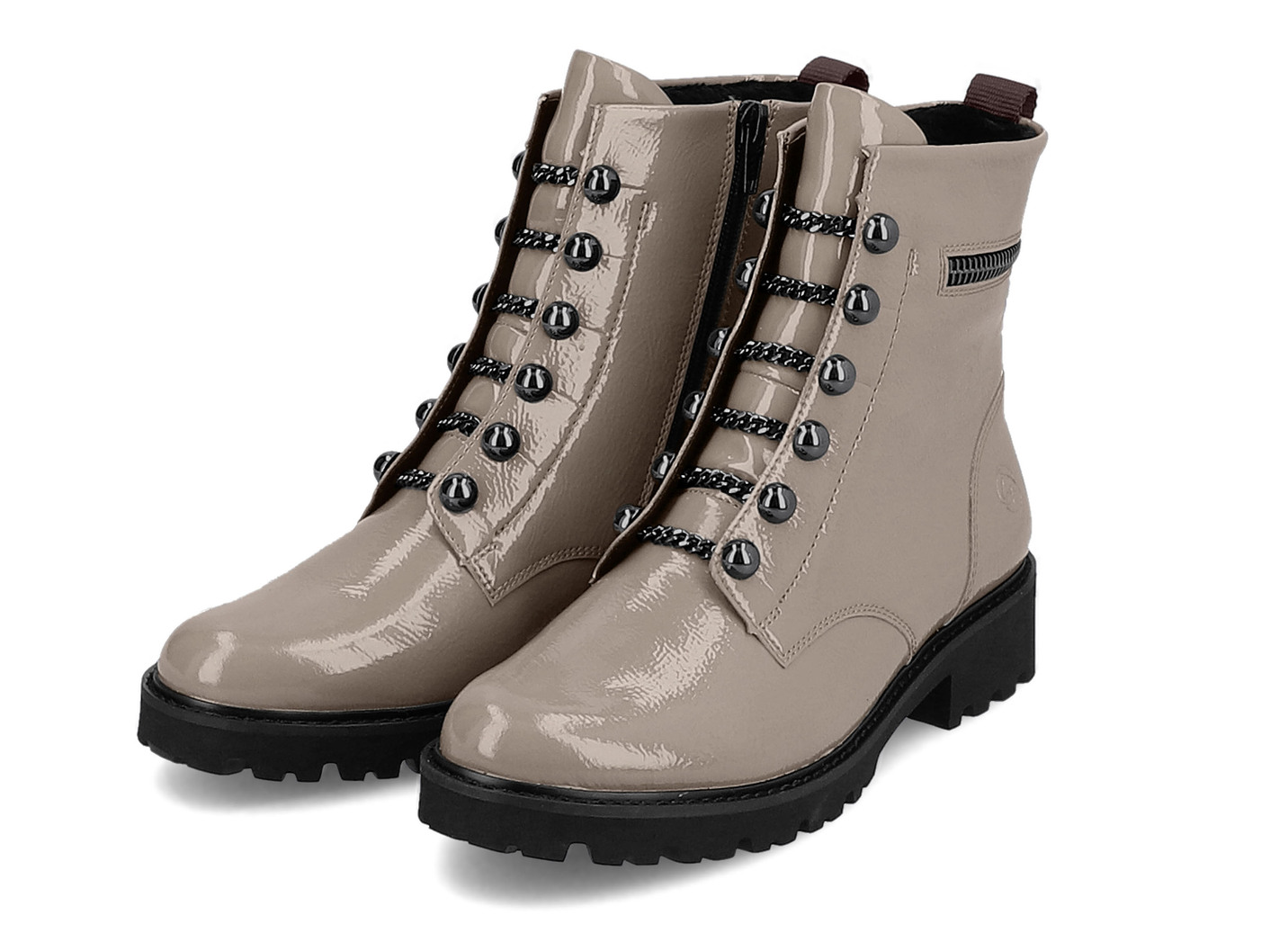 Remonte Stiefelette mit trendigen Zierketten in Schnür-Optik