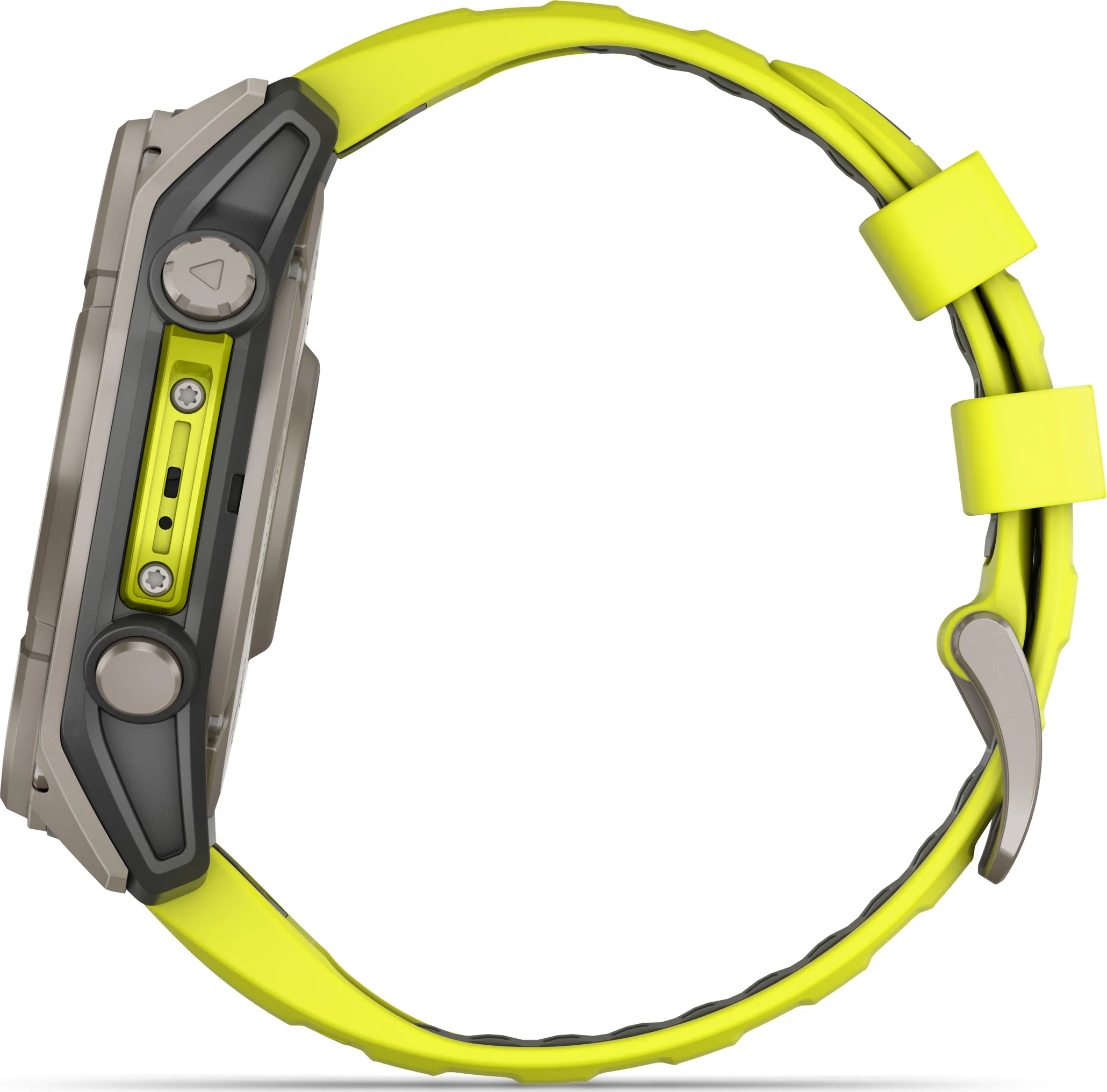 Garmin Fenix 8 Solar 51mm, Sapphire Solar Titanium - Amp Yellow/Graphite Silicone Strap