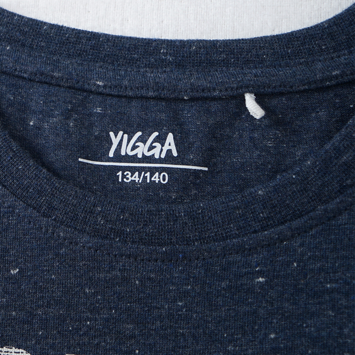 Yigga Jungen T-Shirt in Melange-Optik dunkelblau