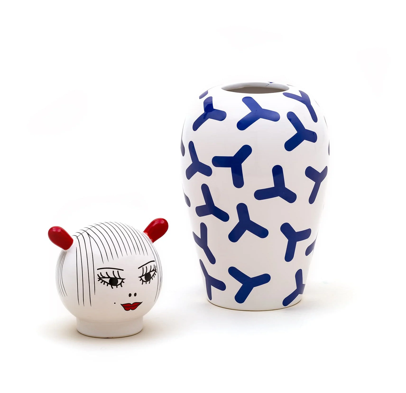 CANOPIE LULA - Vase avec couvercle céramique | Blanc