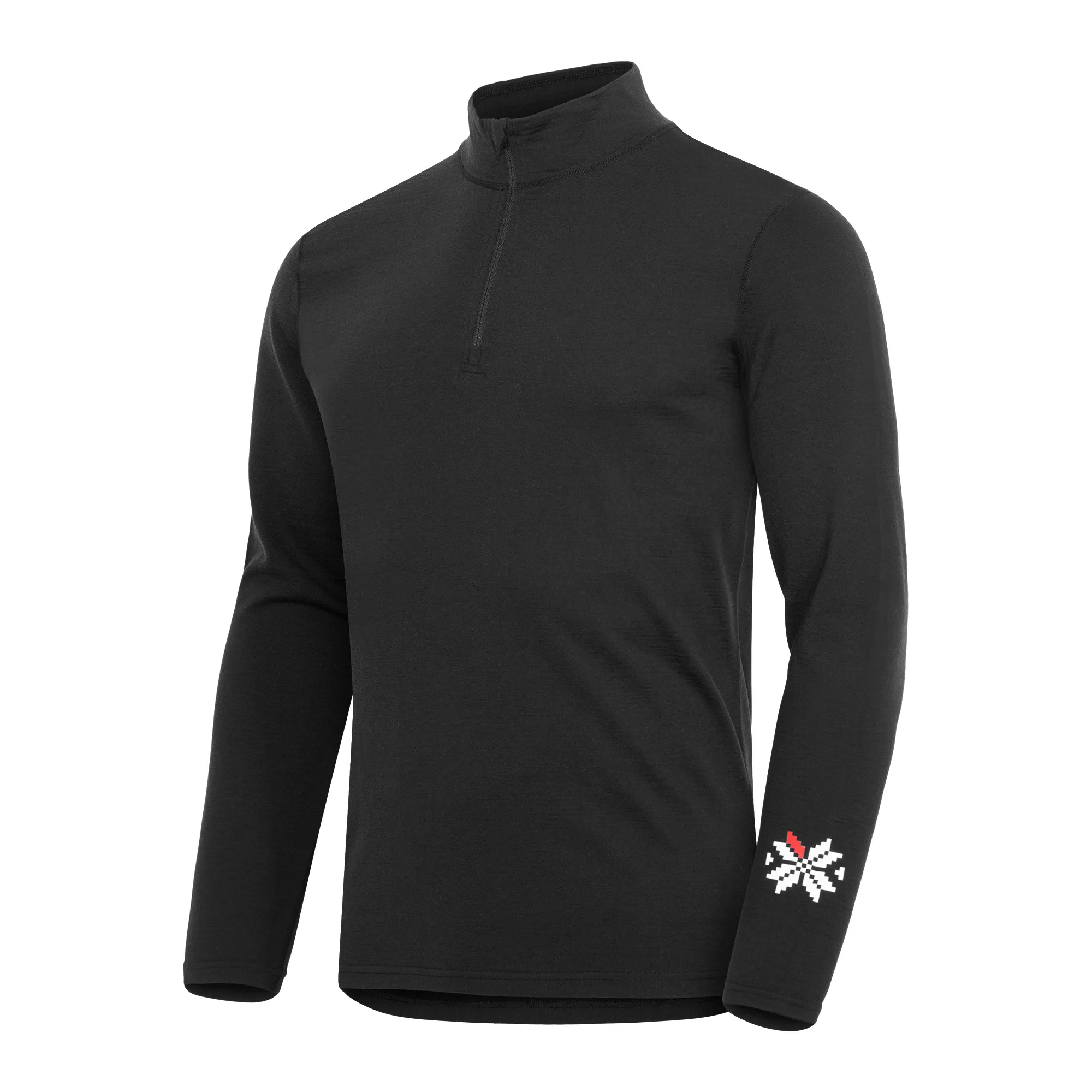 Gridarmor Merino Undertøy Zip Top Men Black Beauty