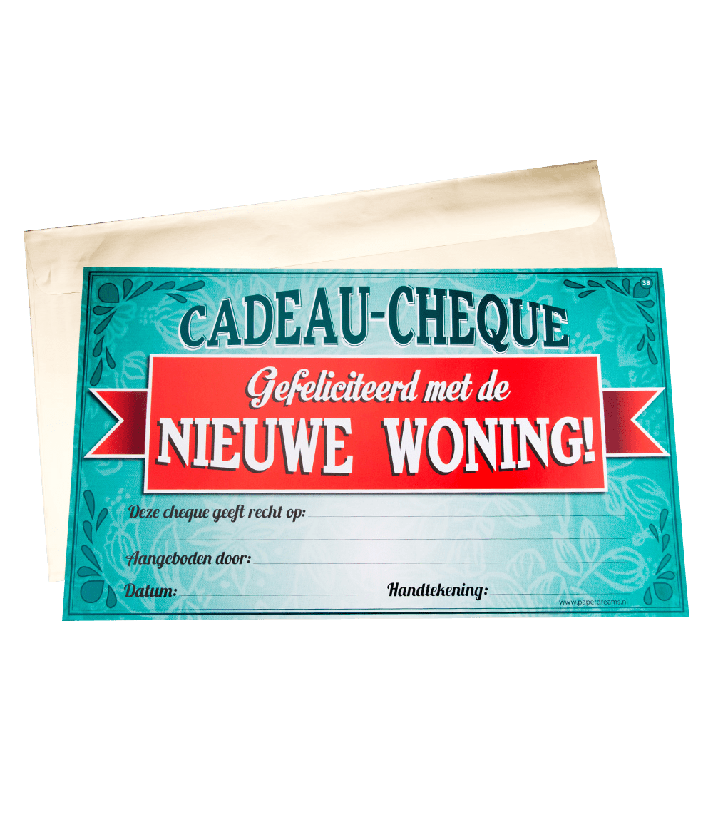 Cadeaubon Nieuwe Woning 34,5cm