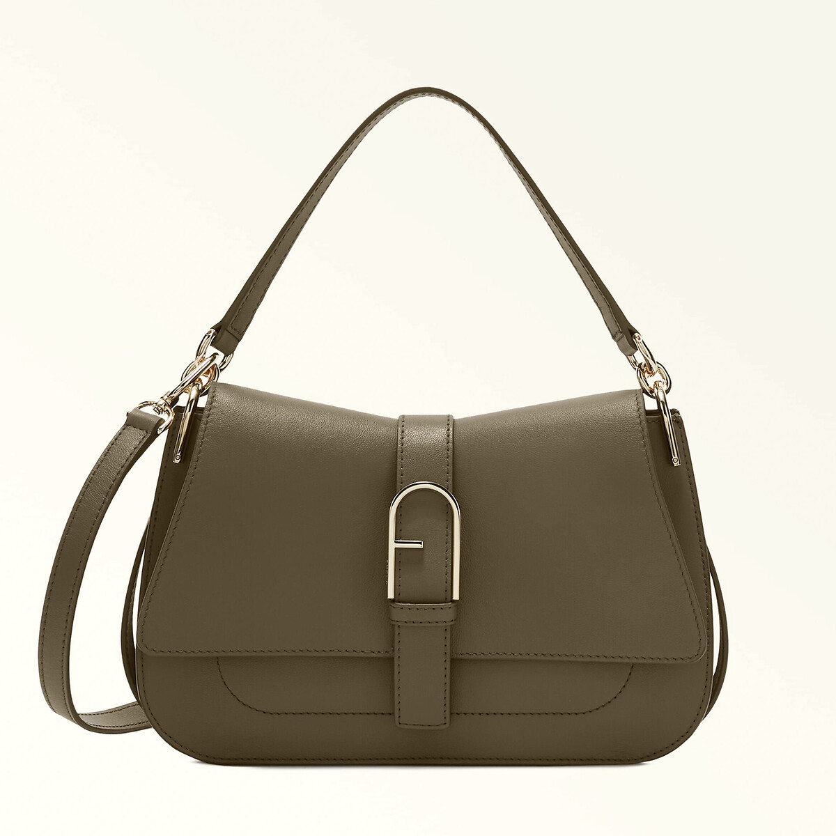 FURLA<br>Bolsa de mão com alça de ombro, em couro M Flow