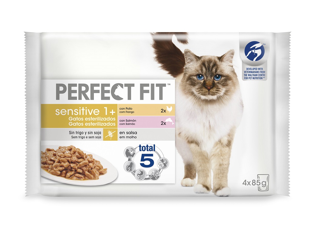 COMIDA HÚMIDA PARA GATO PERFECT FIT ESTERILIZADO SENSITIVE 4X85G