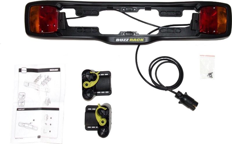 Buzz Rack - Light Kit - Kentekenplaat Support met Achterlichten - Compatibel met BUFFALO en BUZZWING