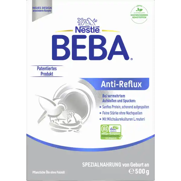 Anti-Reflux Spezialnahrung von Geburt an
