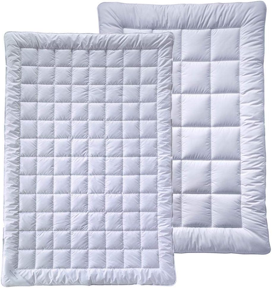 billerbeck Bettdecke S20 DUETT – 4-Jahreszeitendecke – 135 x 200 cm – leichte Sommerdecke + Übergangsdecke, AIRFILL® - Hohlfaser-Füllung, Weiß