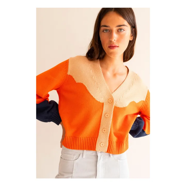 The Tiny Big Sister Cardigan Nora | Orange