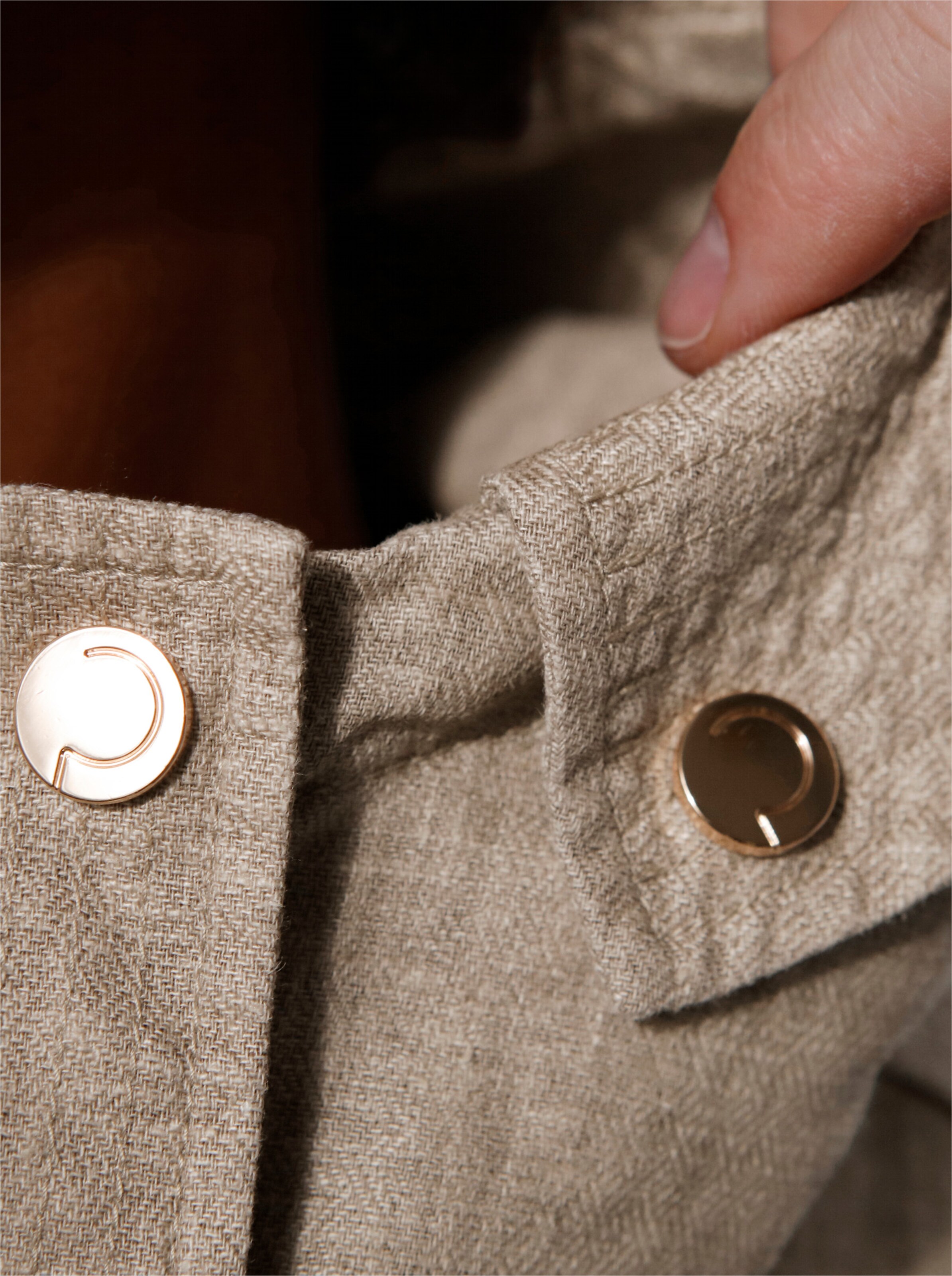 CREATION L PREMIUM Viskose-Leinen-Jacke in sesam