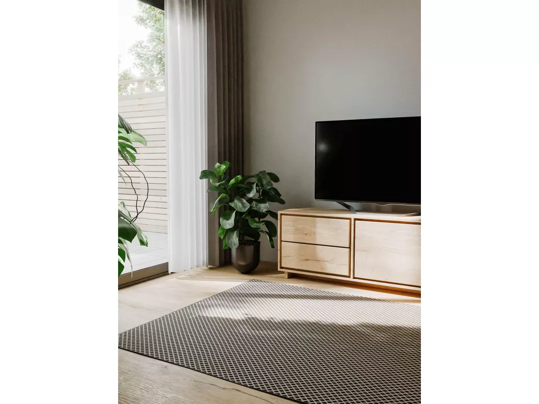 Tapis d'extérieur & intérieur Lou Noir 120x170 cm