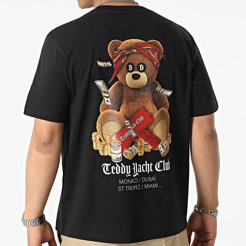 Tee Shirt Oversize Large Cash Gun Noir