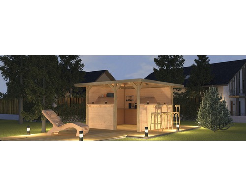Paviljoen weka Man Cave Leisure Hut met plat dak 306 x 306 cm