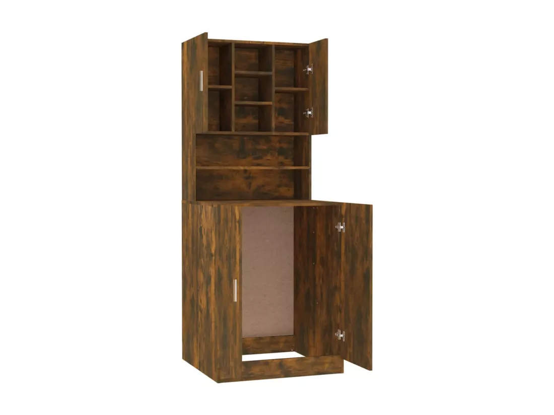Armoire de machine à laver Chêne fumé Bois d’ingénierie