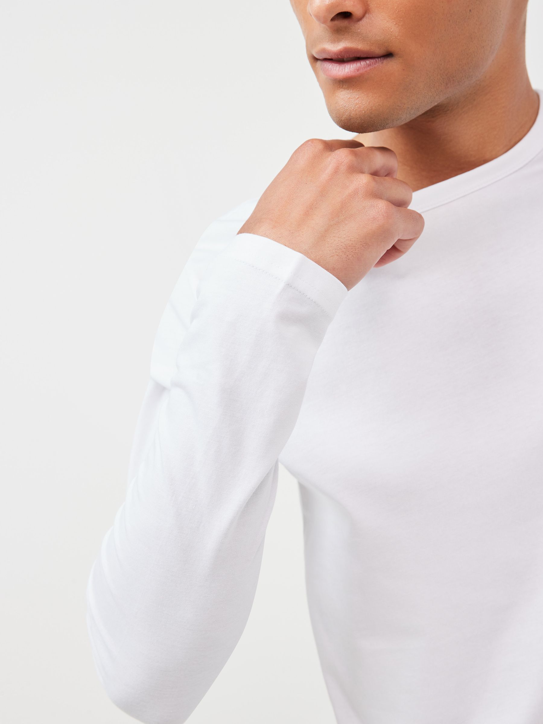 Wit/zwart/grijs/marineblauw - Set van 5 T-shirts met lange mouwen en laagjes