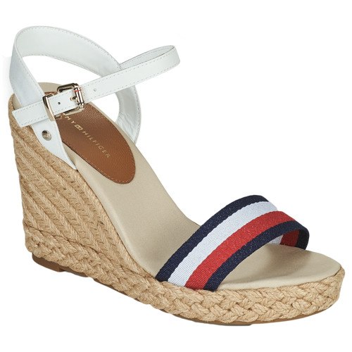 Tommy Hilfiger - SHIMMERY RIBBON HIGH WEDGE Blanco