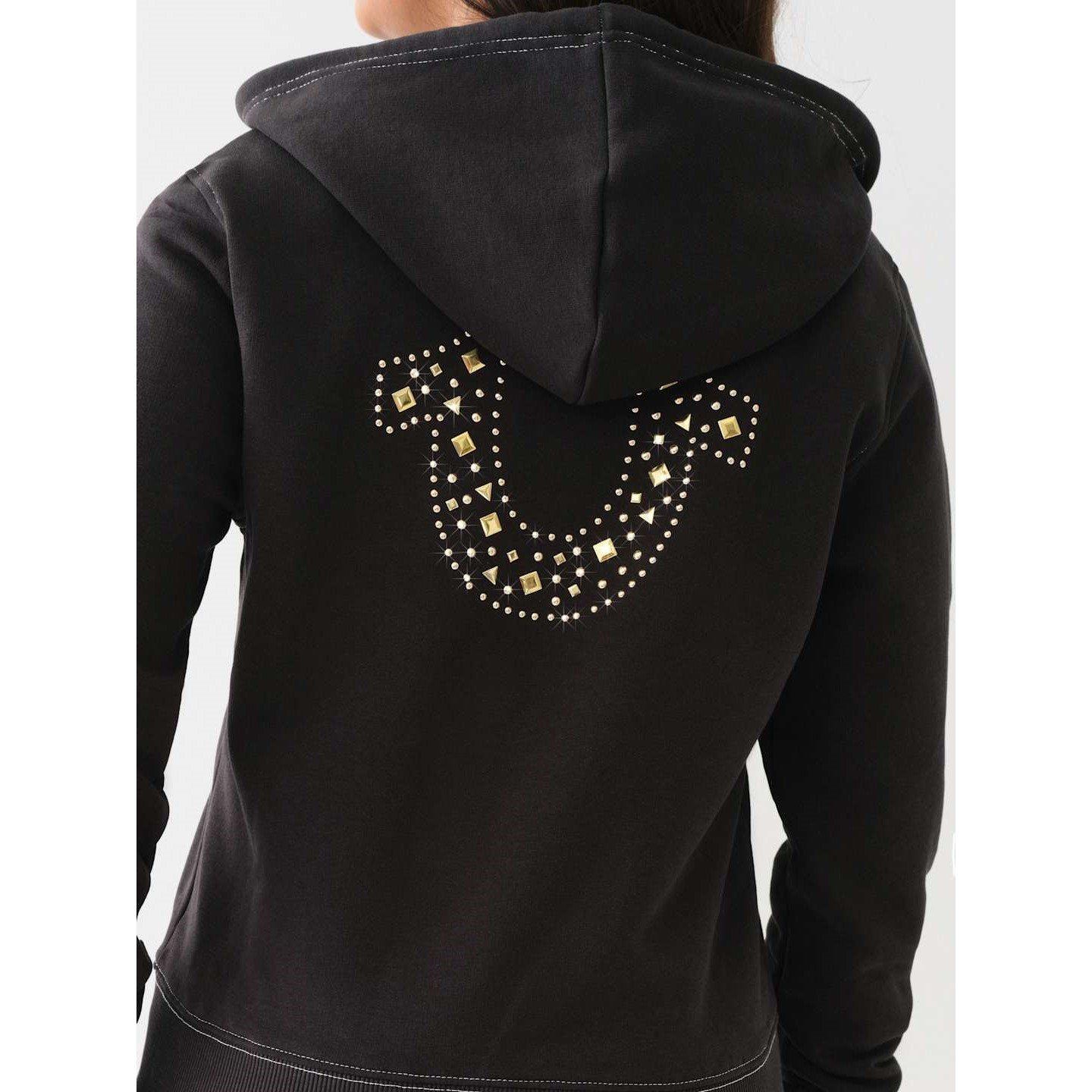 True Religion TR Horseshoe Zip Up Hoodie Womens