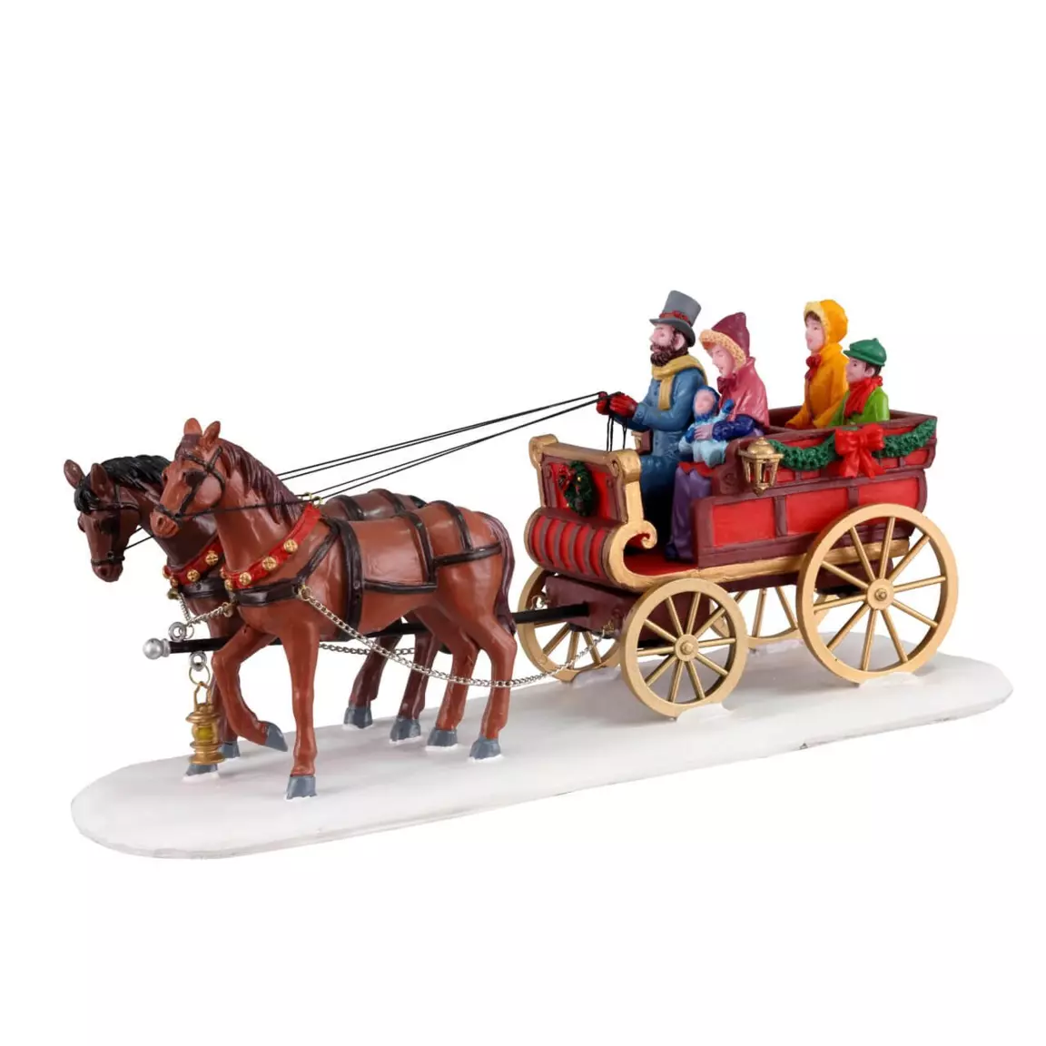 Personnages Lemax Promenade en carriole