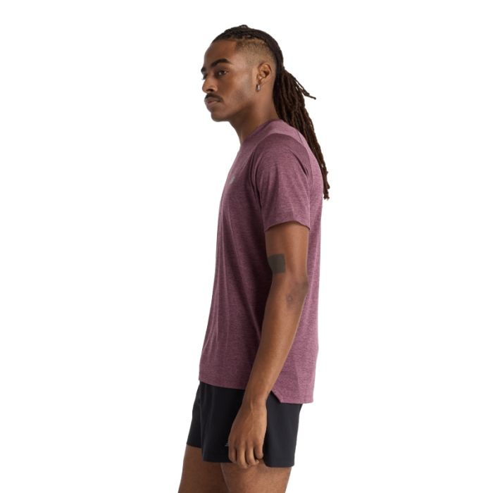 New Balance Herre T-shirts Athletics Run T-shirt Rød