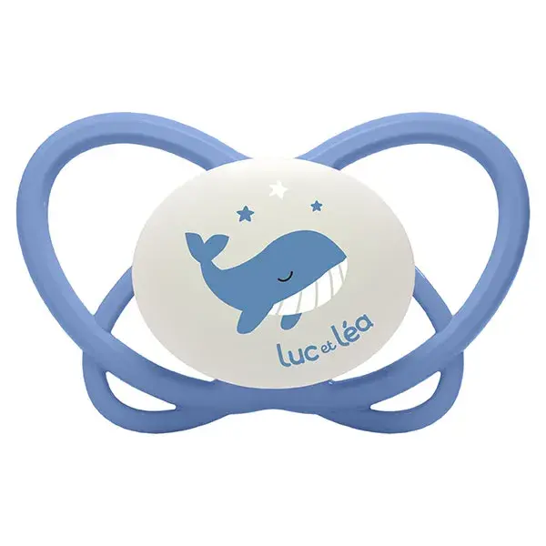 Luc et Léa Physio 2 Sucettes Nuit Physiologiques Baleine 0-6 mois