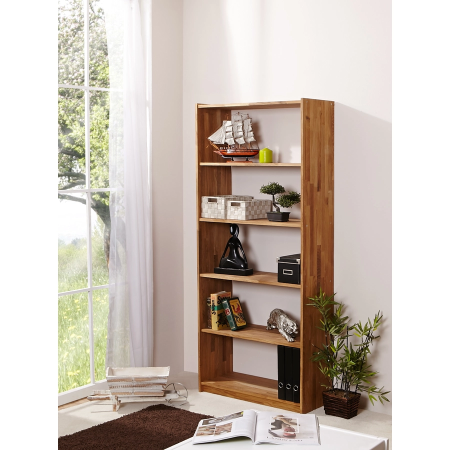 TiCAA Standregal Eiche massiv natur 179 cm