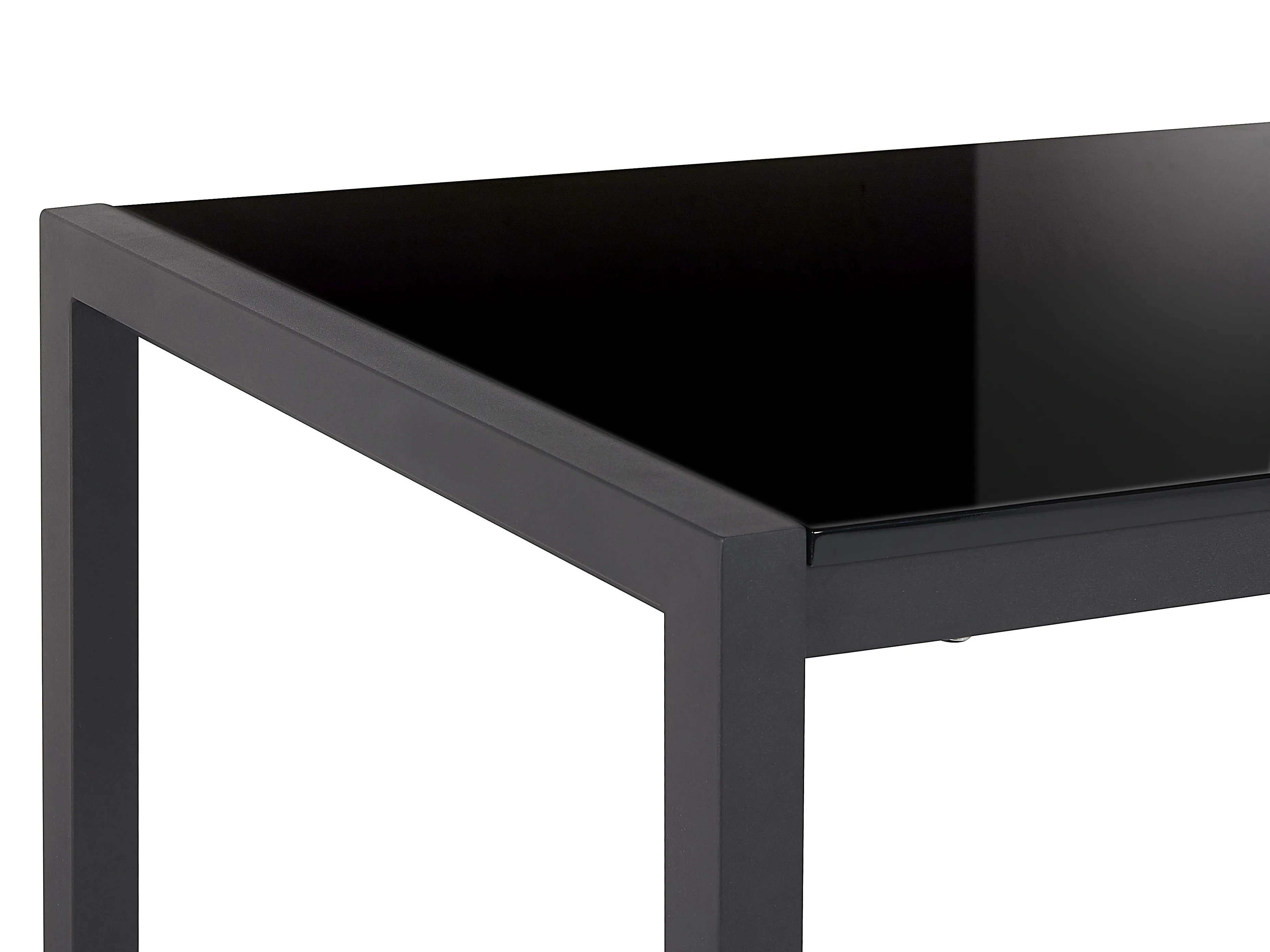 Eettafel uitschuifbaar GRANADA Zwart 80 cm 120/160 cm