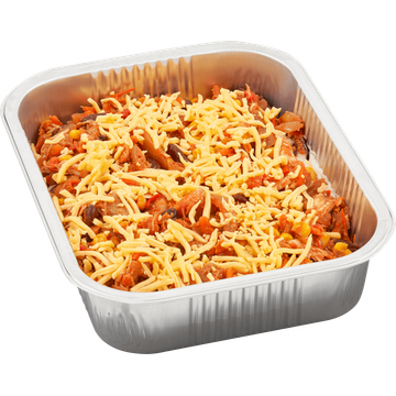 Jumbo Familieschotel Tex Mex met Groenten, Pulled Pork en Cheddar 900 g