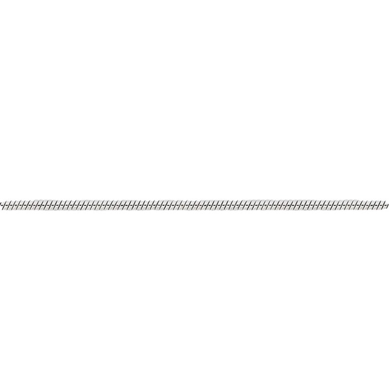 Bracelet femme 18 cm - Maille Serpentine ronde - Or  blanc 18 Carats - Largeur 0.8 mm